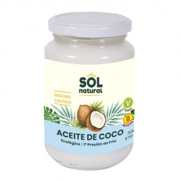 Aceite de Coco Virgen Extra Bio Vegan 370ml Solnatural