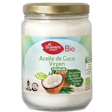 Aceite de Coco Premium SinGluten Bio Vegan 500ml El Granero Integral