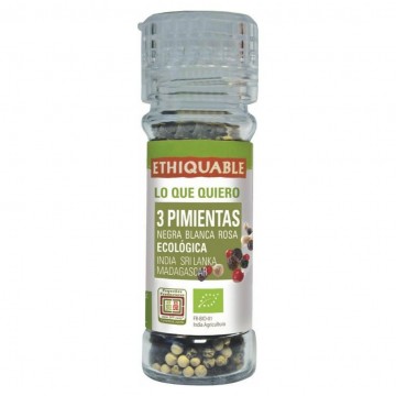 3 Pimientas Negra Blanca y Rosa 45g Ethiquable