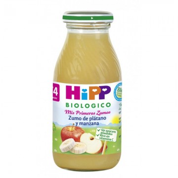 Zumo Platano y Manzana 4 Meses SinGluten Bio 200ml HIPP