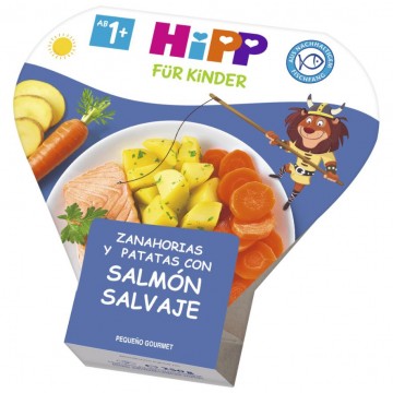 Zanahorias Patatas con Salmon Salvaje 250g Hipp