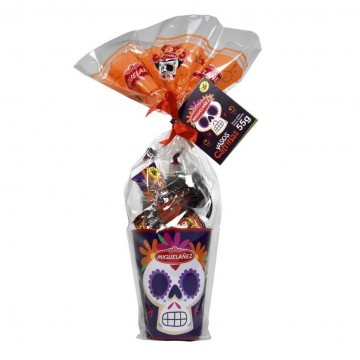 Vasito Catrinas Halloween sin gluten 55gr Miguelañez