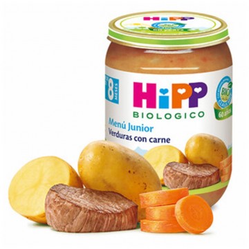 Potitos Verduras con Carne +8M SinGluten Bio 190g HIPP