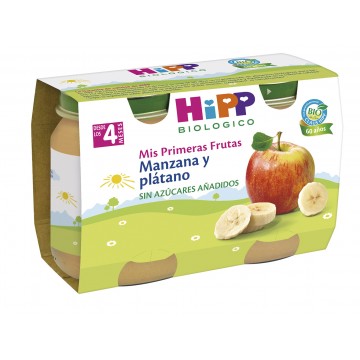 Potitos Manzana y Platano +4M Bio 2x125g HIPP