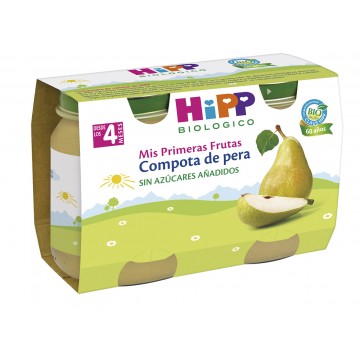 Potitos Compota de Pera +4M Bio 2x125g HIPP