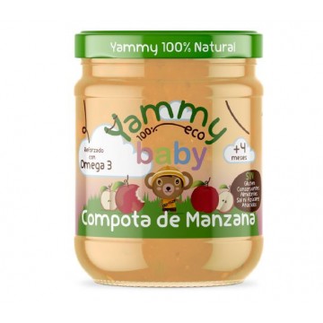 Potitos Baby Sabor Compota de Manzana + Omega3 +4M SinGluten Bio 195g Yammy