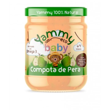 Potitos Baby Compota de Pera + Omega3 +4M SinGluten Bio 195g Yammy