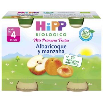 Potitos Albaricoque y Manzana +4M Bio 2x125g HIPP