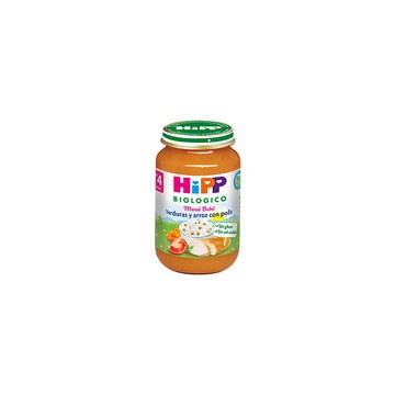 Potito Verduras y Arroz con Pollo +4M SinGluten Bio 190g HIPP