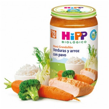 Potito Verduras y Arroz con Pavo +12M SinGluten Bio 250g HIPP