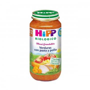 Potito Verduras Pasta Pollo +12M Bio 250g HIPP