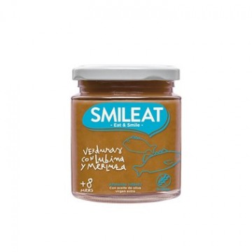 Potito Verduras con Lubina y Merluza +8M SinGluten Eco 230g Smileat