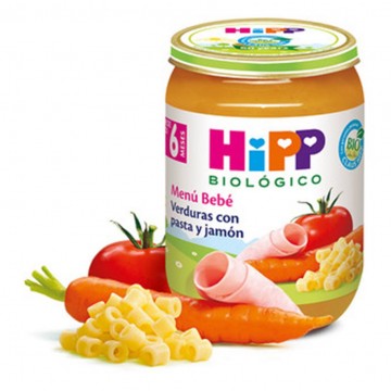 Potito de Verduras con Pasta y Jamon +6M Bio 190g HIPP