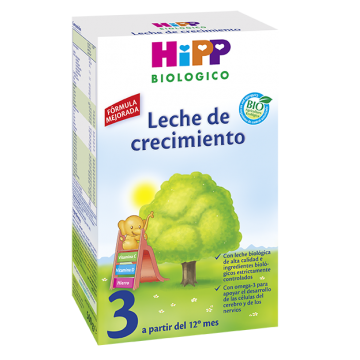 Leche Infantil Crecimiento 3-10M SinGluten Bio 500g HIPP