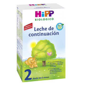 Leche Infantil Continuacion 2 SinGluten Bio 600g HIPP