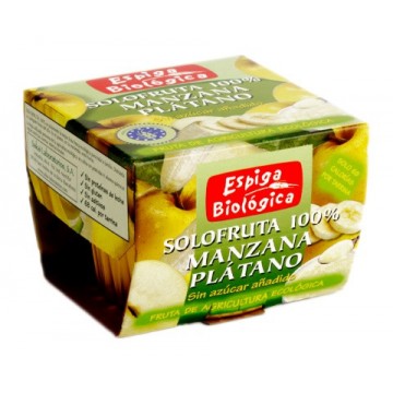 Compota de Manzana y Platano SinGluten Bio 2x100g Espiga Bio