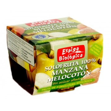 Compota de Manzana y Melocoton SinGluten Bio 2uds Espiga Bio