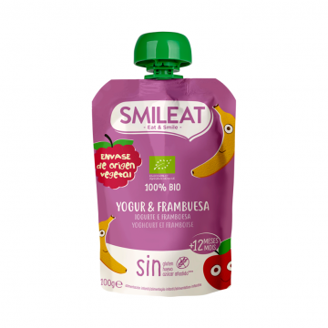 Bebible Pouch Yogur y Frambuesa Eco 100g Smileat