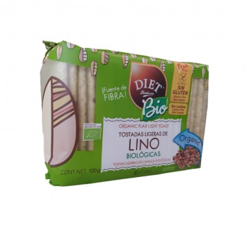 Tostadas Ligeras Lino SinGluten Bio Vegan 100g Diet-Radisson