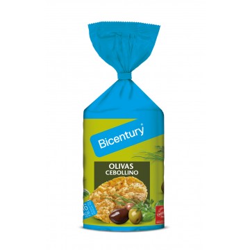 Tortitas de Maiz Olivas y Cebollino 123.5g Bicentury