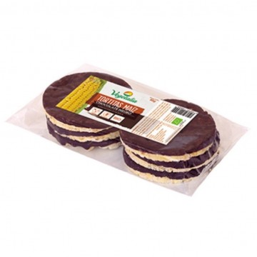 Tortitas de Maiz con Chocolate Negro SinGluten Eco Vegan 95g Vegetalia