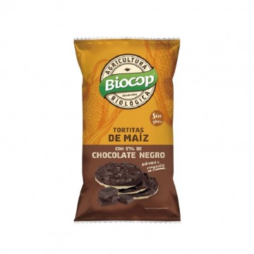 Tortitas de Maiz con Chocolate Negro SinGluten Bio 95g Biocop