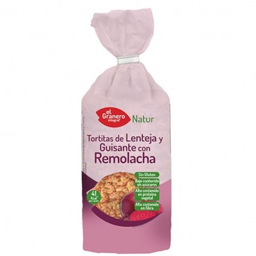 Tortitas de Lenteja Guisantes Remolacha 122g El Granero Integral