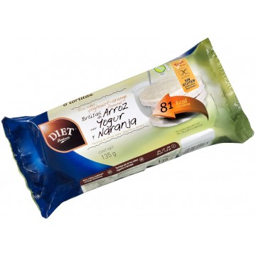 Tortitas de Arroz Sabor Yogur y Naranja SinGluten 135g Diet-Radisson