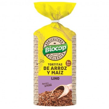 Tortitas de Arroz Maiz y Semillas de Lino SinGluten Bio 200g Biocop