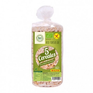 Tortitas 5 Cereales SinGluten Bio Vegan 100g Solnatural