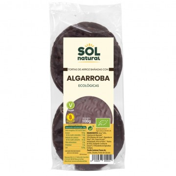 Tortas de Arroz Bañadas con Algarroba SinGluten Bio 100g Solnatural