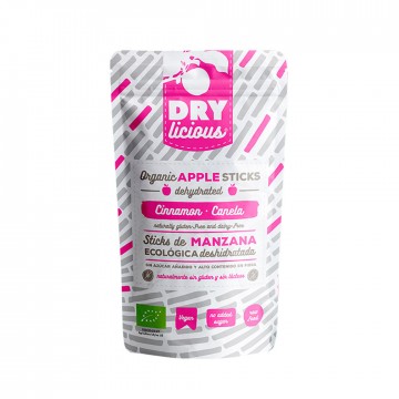 Sticks de Manzana deshidratada Canela Eco Vegan 25g Drylicious