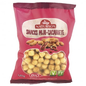 Snacks de Mijo y Cacahuete Bio Vegan 120g Natursoy