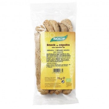 Snack de Espelta Pipas Girasol y Sesamo Negro Bio 75g Biocop