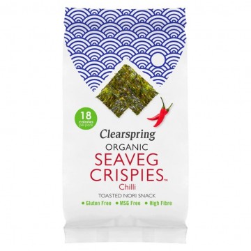 Snack de Alga Nori Chili SinGluten Bio 4g Clearspring