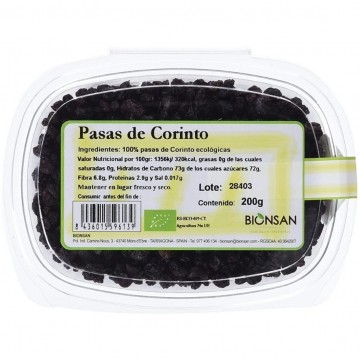 Pasas de Corinto Eco 200g Bionsan