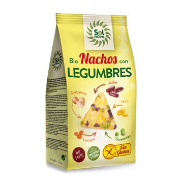 Nachos de Maiz con Legumbres SinGluten Bio Vegan 80g Solnatural