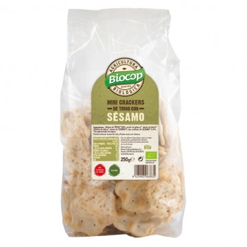 Mini Crackers Trigo Sesamo Bio Vegan 250g Biocop