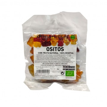 Golosinas de Ositos con Fruta Natural SinGluten Bio 80g Organicus