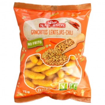 Ganchitos Lentejas Chili Bio Vegan 75g Natursoy