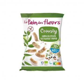 Ganchitos Crousty Sarraceno Pimienta SinGluten Eco 75g Le Pain des Fleurs