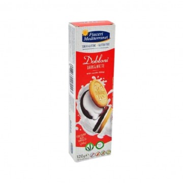 Galletas Dobloni Dark White SinGluten Vegan 120g Piaceri Mediterranei