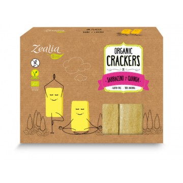 Crackers de Sarraceno y Quinoa SinGluten Bio Vegan 120g Zealia