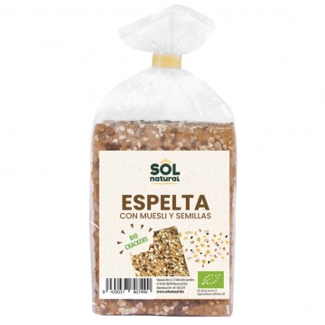 Crackers de Espelta Muesli y Semillas Bio 200g Solnatural