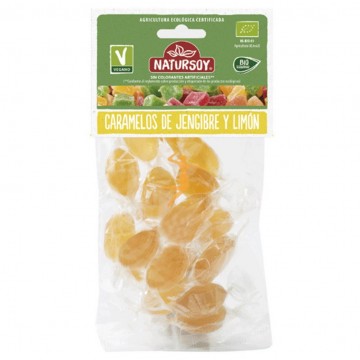 Carmelos de Jengibre y Limon Vegan Bio 75g Natursoy