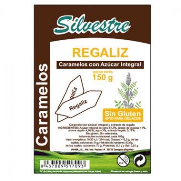 Caramelos Integrales de Regaliz SinGluten 150g Silvestre