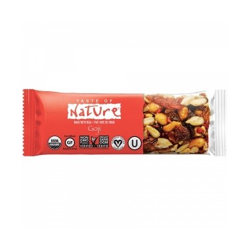 Barrita de Frutos Secos con Bayas Goji SinGluten Vegan 16uds Taste Of Nature