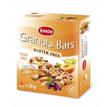 Barrita de Cereales Fruit Mix SinGluten 5x28g Emco