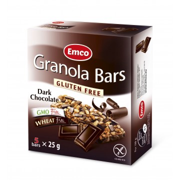 Barrita de Cereales con Chocolate Negro SinGluten 5x25g Emco