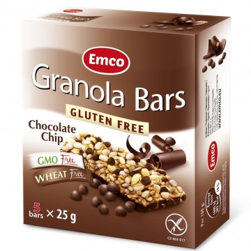 Barrita de Cereales con Choco Chips SinGluten 5x25g Emco